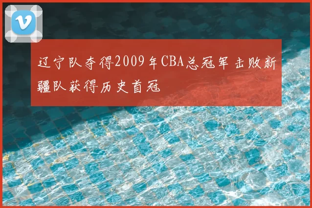 辽宁队夺得2009年CBA总冠军击败新疆队获得历史首冠
